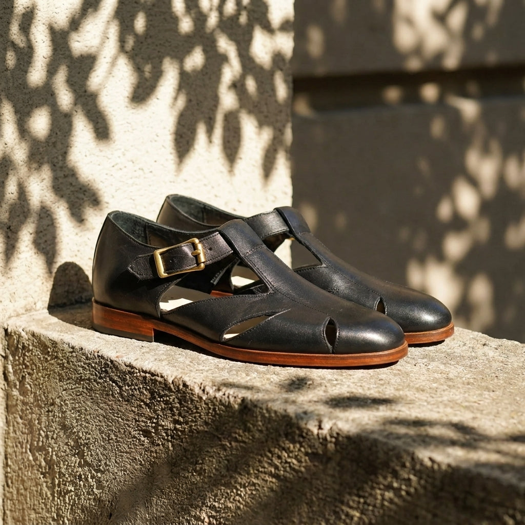 Gurkha Sandals Black — Unmarked