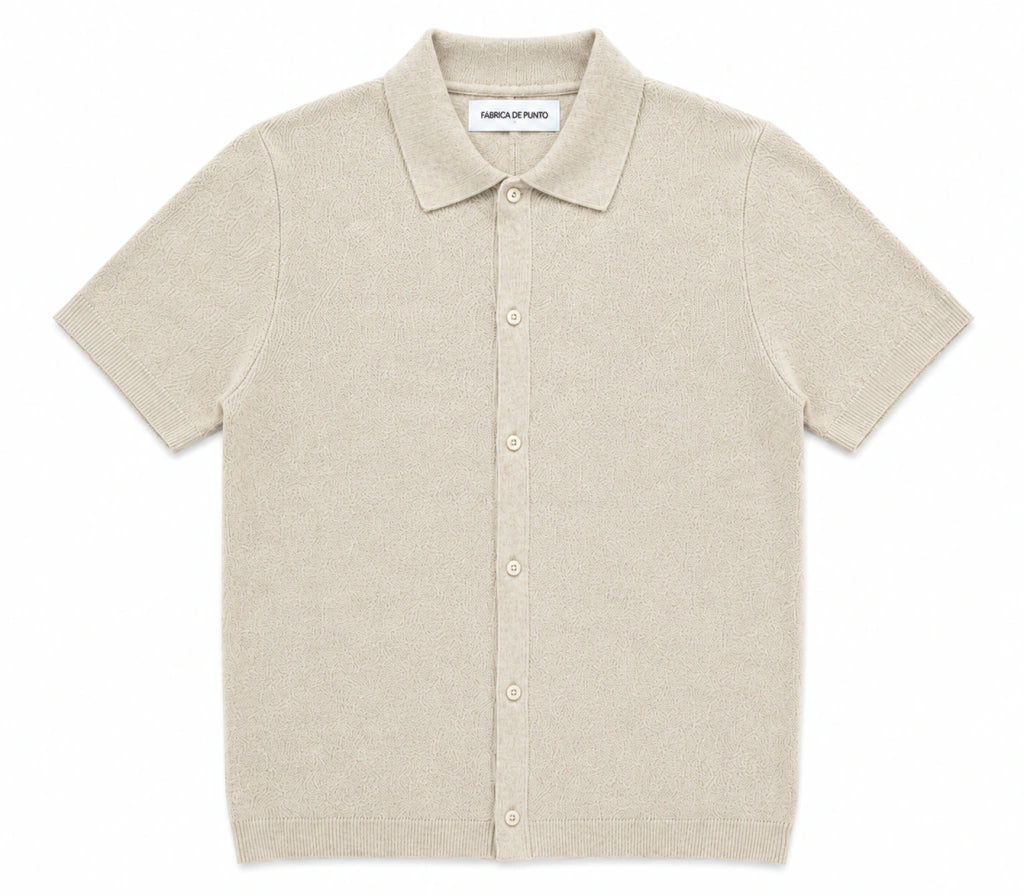 Fábrica de Punto | Playera Piqué Aberturas Botones