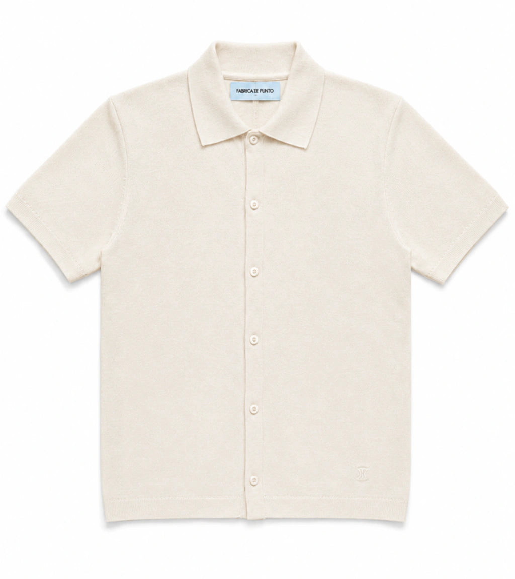 Fábrica de Punto | Playera Piqué Aberturas Botones